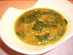 American Curried Red Lentil and Spinach Soup Appetizer