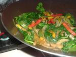 British Spinach  Mixed Peppers Dinner