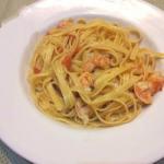 American Linguine with Sauce of Shrimps Dinner