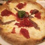 American Pizza with Buffalo Milk Anchovies and Fillets of Tomato Dinner