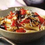 American Penne Pasta with Grilled Eggplant Appetizer