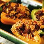 American Peppers Stuffed with Sausages and Rice Appetizer