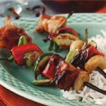 American Teriyaki Chicken and Vegetable Skewers Dinner