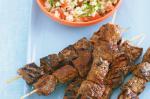 American Sweet Mango Beef Skewers With Couscous Recipe Appetizer