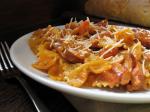 American Bow Ties With Sausage Tomato and Cream Dinner