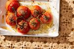 American Slowroasted Whole Truss Tomatoes with Oregano and Caraway Salt Appetizer