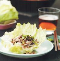 Chinese Pork and Chicken Lettuce Leaf Wraps Dinner