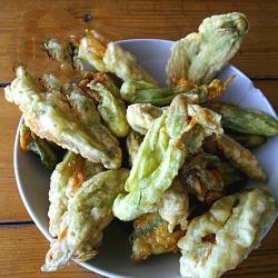 American Crispy Courgette Flowers of Aldo Appetizer