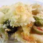 American Oven Dish with Farfalle Broccoli and Cheese Appetizer
