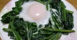 American Eggs in a Nest of Spinach with Mayonnaise 1 Appetizer