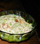 American Decadent Peas With Baby Onions and Cream Appetizer