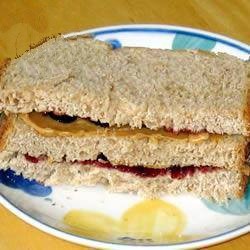 American Peanut Butter Jelly Sandwich bread with Peanut Butter and Jam Dessert