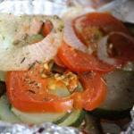 American Vegetables in a Foil Packet Appetizer