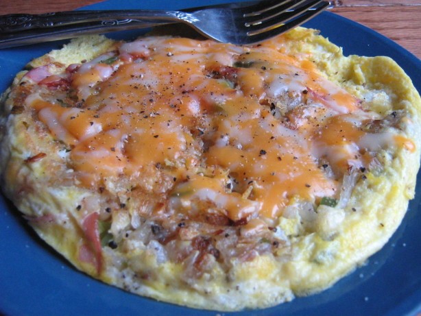 American Cheesy Egg Potato and Ham Frittata Brunch Casserole Dinner