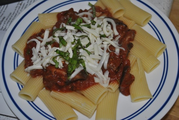 American Threemushroom Rigatoni Dinner