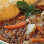 Ukrainian Lentil Soup and Potatoes Appetizer
