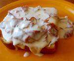 American Creamed Chipped Dried Beef On Toast or Waffles Dinner