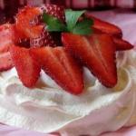 American Mini Pavlovas of Strawberry Dessert