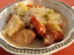 Canadian Sweet and Sour Sauerkraut Kielbasa Stew Appetizer