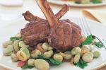 British Balsamicglazed Lamb Cutlets With Broad Beans Recipe Appetizer