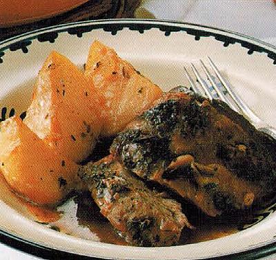 Mediterranean Roast Lamb With Lemon And Potatoes Dinner