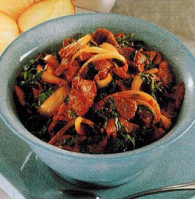 Chinese Stir-fry Beef And Spinach Appetizer