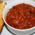 American Chili with Minced Meat Espaguettis Dinner