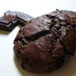 American Cookies of Black Chocolate Dessert