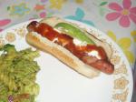 American Baconwrapped Hot Dogs With Avocado Appetizer