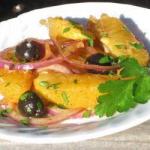 American Salad of Oranges Olives and Onions Appetizer