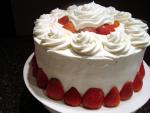 British Three Layer White Velvet Cake with Optional White Frosting Dessert