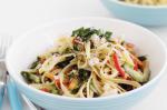 American Vegetable and Crab Linguine Recipe Dinner