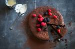 American Rich Flourless Hazelnut Chocolate Cake Appetizer