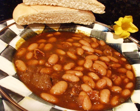 Mexican Smoky Baked Beans originally Canary Baked Beans Dinner
