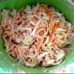 American Salad of Onion Leek and Carrot Appetizer