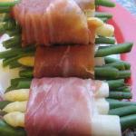 British Rolls of Asparagus and Beans Dinner
