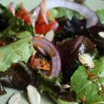 British Romaine Salad with Almonds Appetizer