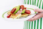 British Vegie Pancakes With Ham Tomato and Avocado Recipe Dinner