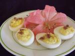 American Deviled Eggs with Bacon and Cheddar Cheese Dessert
