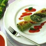 British Fish Rolls with Ricotta Cheese and Spinach Appetizer