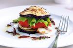 Canadian Barbecued Haloumi And Eggplant Stack Recipe Appetizer