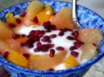 Minted Pomegranate Yogurt With Grapefruit Salad recipe