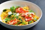 Indian Spiced Cauliflower Pilaf With Salmon Recipe recipe