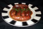American Sausage Cooked in White Wine Appetizer