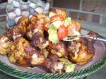 Mexican Bbq Chili Drumsticks With Avocado  Tomato Salsa Dinner