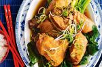 Chinese Soybraised Chicken With Steamed Asian Greens Recipe Drink