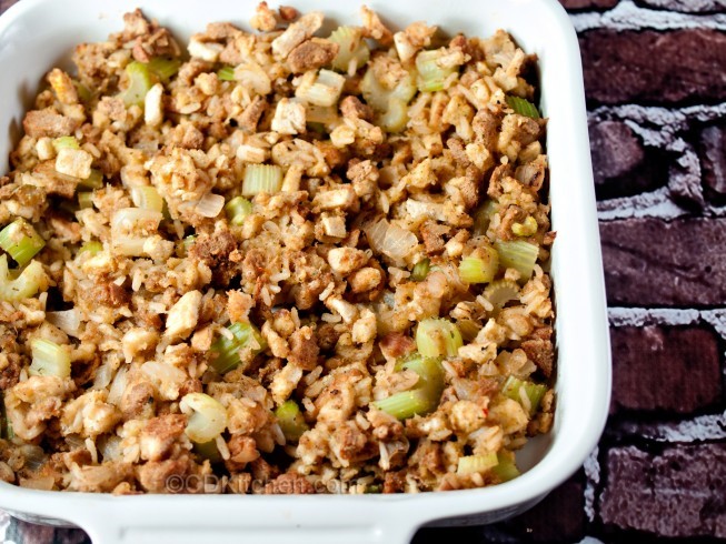 Canadian Baked Stuffing Casserole En Appetizer