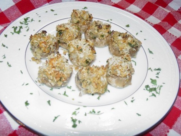 American Stuffed Mushrooms Parmesan fungi Alla Parmigana Appetizer