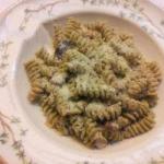 British Green Fusilli with Sauce Eggplant and Ricotta Appetizer