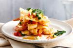 Crisp Lasagne Stacks With Prawns And Tomato Salsa Recipe recipe